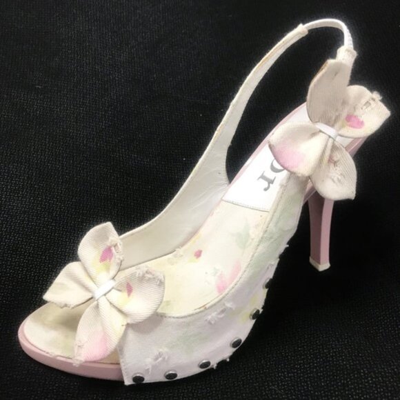 Auc Dior Monogram Vintage Diorissimo Pink Slingback/Sandals IT 36,5 US 6,5 - Picture 5 of 15